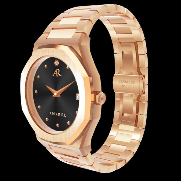 Asorock Watches Rosegold/Black Goddess Womens watch | Unique watch main image 4